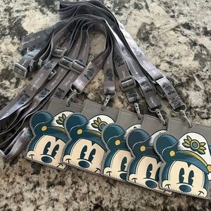 Disney Cruise Line DCL Set of 5 25th Anniversary Silver Lanyard Castaway Club